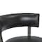 Armen Living Corbin 30" Bar Height Swivel Onyx Faux Leather and American Gray Wood Bar Stool LCCBBAGRON30 - alternate 6